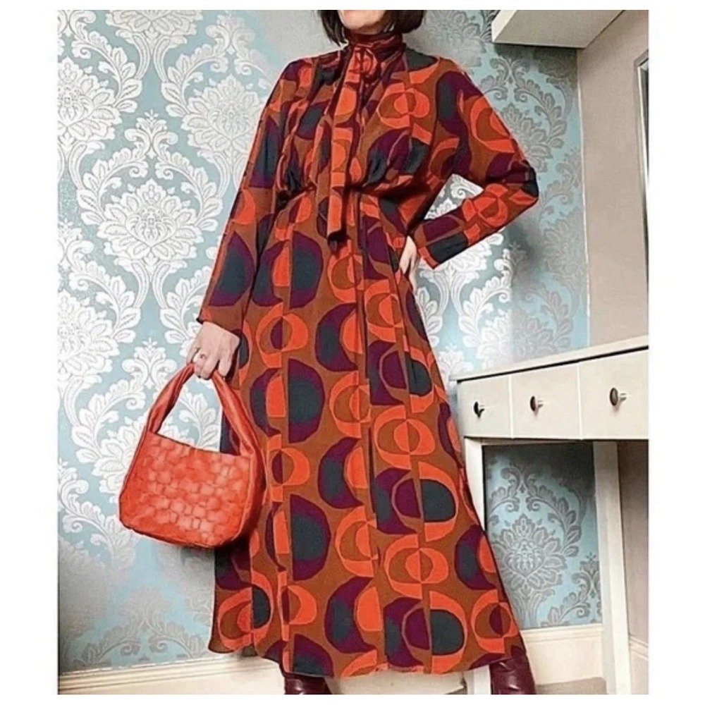ZARA Printed Dress Limited Edition Blogger Favorite New With‎ Tags size medium
